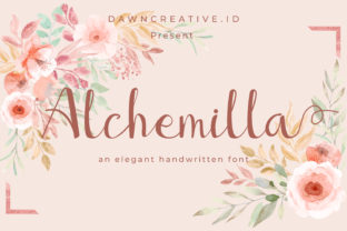 Alchemilla Font: Elegant Script Handwritten Fonts for Spring Branding