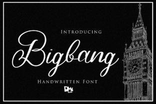 Bigbang Font: A Vintage Script Handwritten Typeface for Authentic Branding