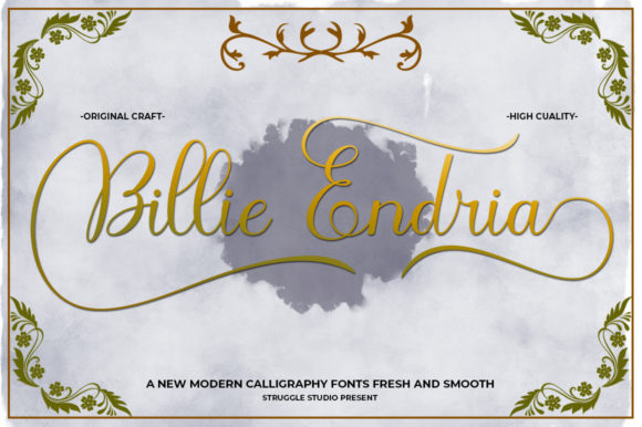 Billie Endria: A Sophisticated Script Handwritten Font for Modern Brands