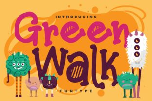 Green Walk Script Handwritten Font for Playful Digital Branding