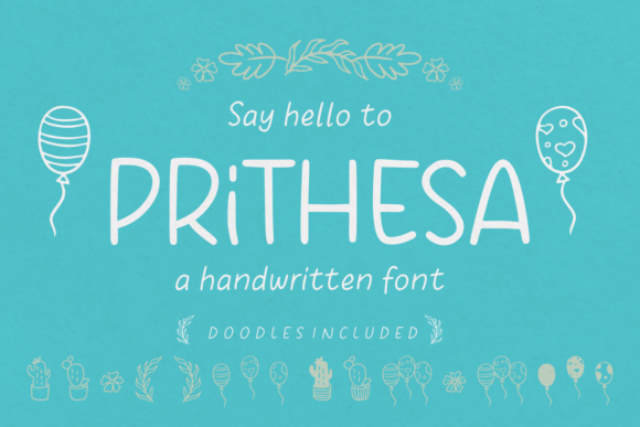 Prithesa Font: Sweet & Charming Script Handwritten Fonts for Small Business Branding