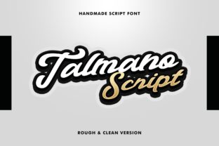Talmano Font: Vintage Script Handwritten Fonts for Makers